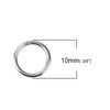 J114 - 100 pcs Silver Tone Open Jump Rings - 10mm - 16 Gauge (1.2mm Thick)