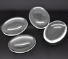 CA700 - 50 pcs. Oval Clear Round Glass Dome Seals Tiles - 18x13mm - 13x18mm - 18mm x 13mm