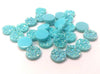 CA684 - 10 pcs Druzy Resin Embellishment Cabochons Blue Aqua Multicolor - 12mm Diameter - Circle - 3.6mm Thick