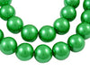 BA745 - 4mm Green Glass Pearl Imitation Round Beads - 32 inch strand - Approx. 215 beads - Hole Size:1mm