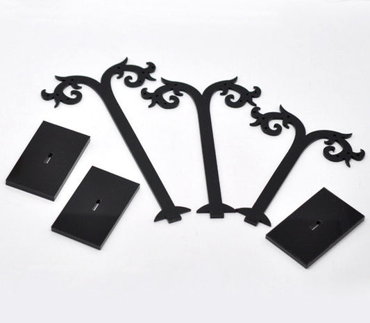 S017 - 3 Piece Set Acrylic Tree Jewelry Stand Display for Necklaces, Bracelets, Earrings, Hangers - 130mm x 50mm (5.12" x 2")