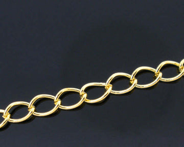 N150 - 10M (32.8ft) - Gold Plated Extension Chain -5x3mm Links - Ideal to make extender chains