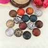 CA698 - 10 pcs Assortment of Circle Animal Pattern Glass Round Dome Seals Tiles Cabochons - 10mm - Set 1
