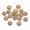 BD784 - 100 pcs Assortment of Snowflake Daisy Spacer Beads- 5mm x 1.5mm - Hole Size: 1mm - Silver, Gold, Copper!