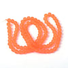 BD603 - 8mm Orange Frosted Glass Round Beads - 15" strand (40cm) - Approx 52 beads per strand - Hole Size: 1.3mm