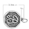 P107 - 4 pcs. Antique Silver LARGE Letter "B" Alphabet Letter Charm Pendant - 23mm x 20mm - Stamped Design