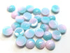 CA752 - 10 pcs Druzy Resin Embellishment Cabochons - 12mm - Glitter Style - Blue and Pink - Bi-Color
