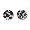 P2024 - 10 pcs. Assortment of Animal Faux Leather Dangle Charms Pendants - Circle - 24mm (0.95") - Double Sided