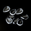 CA375 - Lot of 10 Teardrop Clear Glass Dome Seals Tiles - 18mm x 13mm