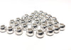 BD341 - 75 pcs Silver Plated Acrylic Round Gumball Bubble Gum Beads - 12mm x 9mm - Hole Size: 5.6mm -  Fits Paracord and European Cords!