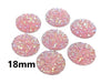 CA931 - 10 pcs Druzy Resin Embellishment Cabochons Pink Multicolor - 18mm - Dome Style