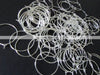 W015 - 200 pcs. Silver Plated Wine Charm/Earwire Hoop Rings - 20mm - 20 Gauge