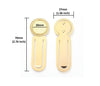 BM004 - 5 pcs. - Golden Bookmarks with Bezel - Great to use with 20mm Cabochons - 70mm (2.76") length - 27mm (1.06" width) - 20mm Glue Pad