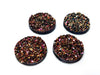 RC0008 - 10 pcs Druzy Resin Embellishment Cabochons Magenta Pink - 20mm - Coin Style