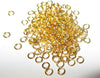 J073 - 100 pcs Gold Plated Open Jump Rings - 6mm - 18 Gauge (1mm Thick) - Made of Alloy
