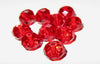 BD651 - 20 pcs. Red Crystal Glass Faceted Rondelle Beads - 8mm - Hole Size: 1.3mm