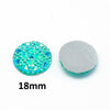 CA859 - 10 pcs Druzy Resin Embellishment Cabochons Clear Blue Ice Mint Multicolor Iridescent AB - 18mm - Shimmer Style