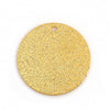 P1118 - 10 pcs. Gold Plated Circle Metal Dangle Charms Pendants - Sparkledust - 20mm - 0.8" - Great for Earrings or Dangles!