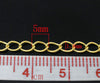 N150 - 10M (32.8ft) - Gold Plated Extension Chain -5x3mm Links - Ideal to make extender chains