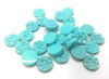 CA684 - 10 pcs Druzy Resin Embellishment Cabochons Blue Aqua Multicolor - 12mm Diameter - Circle - 3.6mm Thick