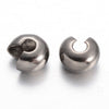 CR033 - 100 pcs Gunmetal Crimp Beads Smooth Ball Spacer Bead Covers - 4mm