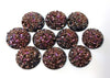 CA825 - 10 pcs Druzy Resin Embellishment Cabochons Magenta Gold Multicolor - 14mm - Dome Circle
