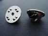 TC043 - 50 Silver Tone Clutches for Tie Tacks - 11mm