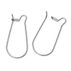 E434 - 50 pcs. 304 Stainless Steel Kidney Earwire Earring Hooks - 20mm x 9mm - 21 Gauge (0.7mm Thick) - Hypoallergenic! Tarnish Resistant