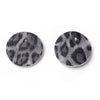 P2024 - 10 pcs. Assortment of Animal Faux Leather Dangle Charms Pendants - Circle - 24mm (0.95") - Double Sided