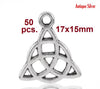 P564 - 50pcs. Antique Silver Celtic Knot Charms Pendants - 17x15mm