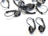 E462 - 10 pcs. Gunmetal Earring Clips Settings Lever Back Bezels Cabochons - 8mm Glue Pad Setting