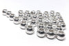 BD341 - 75 pcs Silver Plated Acrylic Round Gumball Bubble Gum Beads - 12mm x 9mm - Hole Size: 5.6mm -  Fits Paracord and European Cords!