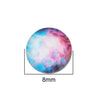 CA726 - 10 pcs Circle Galaxy Universe Glass Round Dome Seals Tiles Cabochons - 8mm - Assortment - 5 Designs
