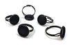 RB032 - 5 pcs. Black ADJUSTABLE Cabochon Setting Bezel RING bases settings - Ring Size 6 US - Glue Pad 12mm