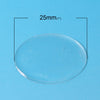 CA501A - 20 Oval Clear Round Epoxy Resin Stickers - 25mm (1") x 18mm (3/4")
