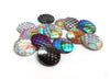 CA539 - 30 pcs Mermaid Fish Scales Resin Carved Embellishment Cabochons - 18mm (0.7") - Assortment of Colors