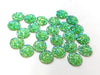 CA272 - 10 pcs Druzy Resin Embellishment Cabochons Sparkly Green - 12mm - Dome Circle