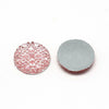 CA709 - 10 pcs Druzy Resin Embellishment Cabochons Light Pink Clear - 12mm (1/2 in) - Shimmer Style