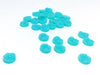 CA124 - 10 pcs Druzy Resin Embellishment Cabochons Blue Aqua - 12mm Diameter - Circle - 5mm Thick