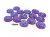 CA185 - 10 pcs Druzy Resin Embellishment Cabochons Purple - 10mm - Dome Circle