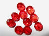 BD651 - 20 pcs. Red Crystal Glass Faceted Rondelle Beads - 8mm - Hole Size: 1.3mm