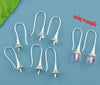 E605 - 10 pcs (5 Pairs) Silver Plated Earring Ear Wire Morning Glory Flower Hooks Bases - 21mm x 8mm - Made of Copper!