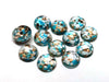 RC0022 - 10 pcs Druzy Resin Embellishment Cabochons - 12mm - Glitter Style - Blue, Gold and White