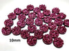 CA754 - 10 pcs Druzy Resin Embellishment Cabochons Berry Red Purple - 10mm