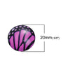 CA876 - 10 pcs Circle Butterfly Wings Glass Round Dome Seals Tiles Cabochons - 20mm