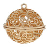 P600 - 1pc. Gold Hollow Harmony Ball with Bell Charms Pendants - 29mm
