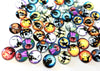 CA880 - 50 pcs. Assortment of Circle Halloween Glass Round Dome Seals Tiles Cabochons - 12mm - Set 3