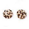 P2024 - 10 pcs. Assortment of Animal Faux Leather Dangle Charms Pendants - Circle - 24mm (0.95") - Double Sided