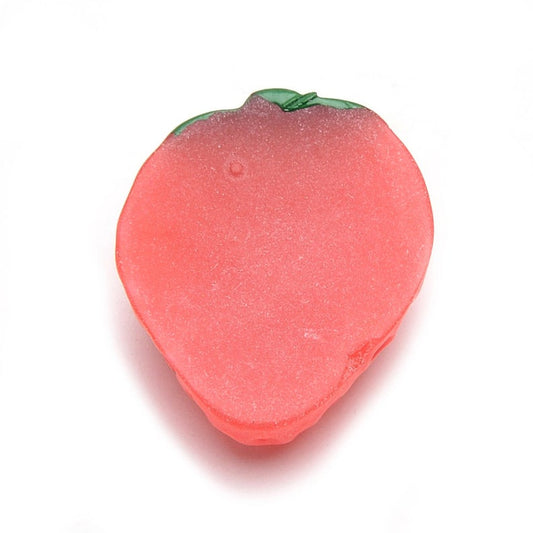 CA595 - 10 pcs Resin Embellishment Cabochons - Food - Strawberry - Fruit - 15.5mm x 12mm