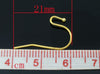 E545 - 200 pcs Gold Plated Earring Wire Hooks with Ball - 21x12mm - 21mm x 12mm - 21 Gauge Wire